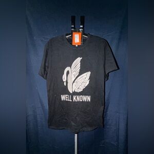 Well Known Swan Graphic Tee Black XXL NWT